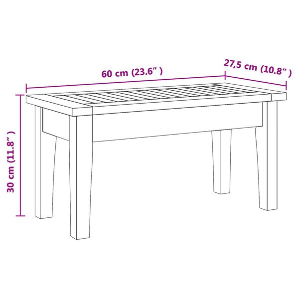 vidaXL Παγκάκι κήπου 2 pcs Καφέ Μασίφ ξύλο teak