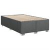 vidaXL Κρεβάτι Boxspring με Στρώμα Σκούρο Γκρι 120x190 εκ Υφασμάτινο