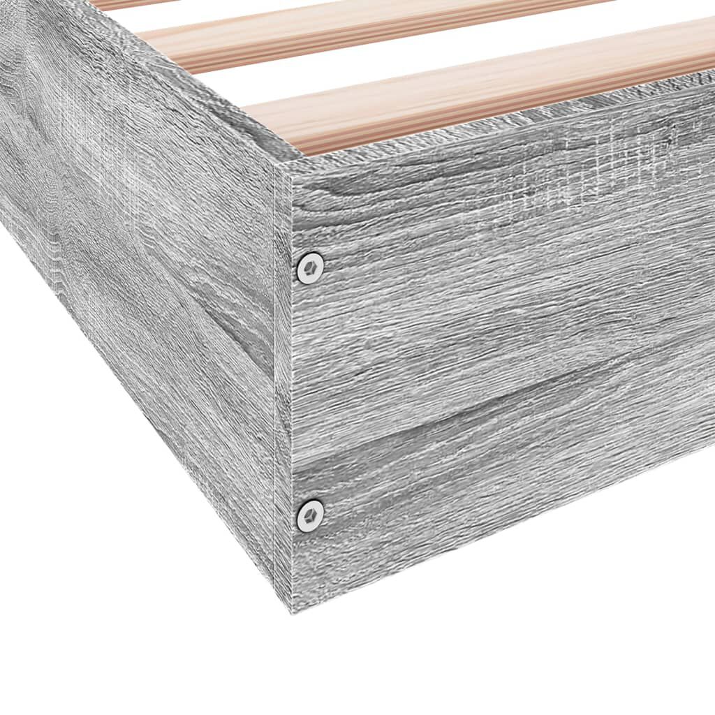 vidaXL Πλαίσιο Κρεβατιού Γκρι Sonoma 150x200 εκ. Επεξεργασμένο Ξύλο