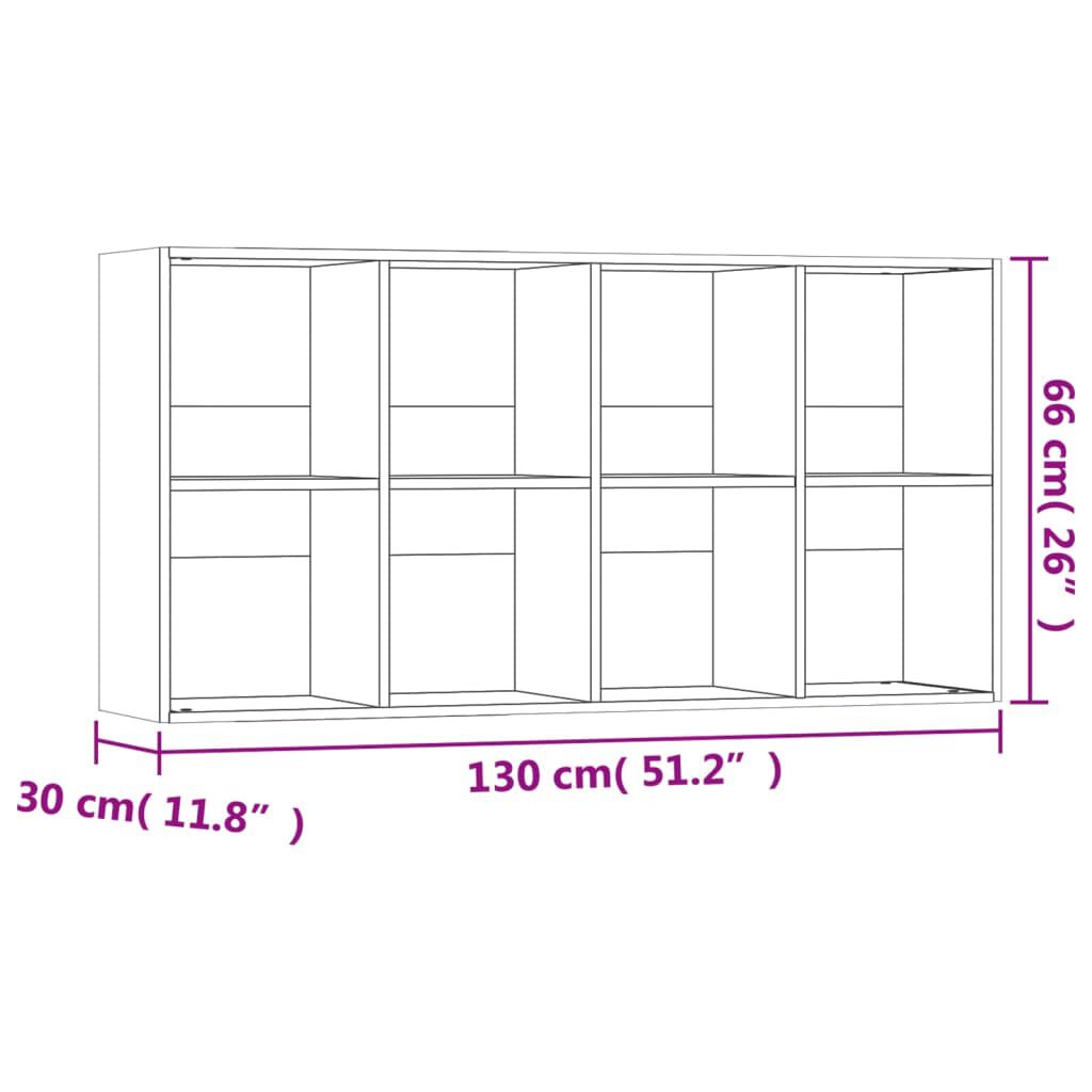 vidaXL Ραφιέρα/Βιβλιοθήκη Sonoma Δρυς 66x30x130 εκ. από Επεξ. Ξύλο