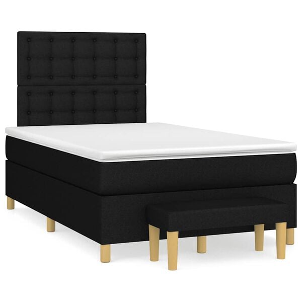 vidaXL &Kappa;&rho;&epsilon;&beta;ά&tau;&iota; Boxspring &mu;&epsilon; &Sigma;&tau;&rho;ώ&mu;&alpha; &Mu;&alpha;ύ&rho;&omicron; 120x190 &epsilon;&kappa;. &Upsilon;&phi;&alpha;&sigma;&mu;ά&tau;&iota;&nu;&omicron;