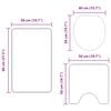 vidaXL Σετ Μάτ Μπάνιου Αντιολισθητικό 3 pcs Καφέ 50 x 50 cm PP