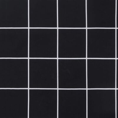 vidaXL Μαξιλάρια Καρέκλας 6 τεμ. Μαύρο Καρό 40 x 40 x 7 εκ. Υφασμάτινα