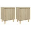 vidaXL &Kappa;&omicron;&mu;&omicron;&delta;ί&nu;&alpha; 2 &tau;&epsilon;&mu;. Sonoma &Delta;&rho;&upsilon;&sigmaf; 40x30x50&epsilon;&kappa;. & &Pi;ό&delta;&iota;&alpha; &alpha;&pi;ό &Mu;&alpha;&sigma;ί&phi; &Xi;ύ&lambda;&omicron;
