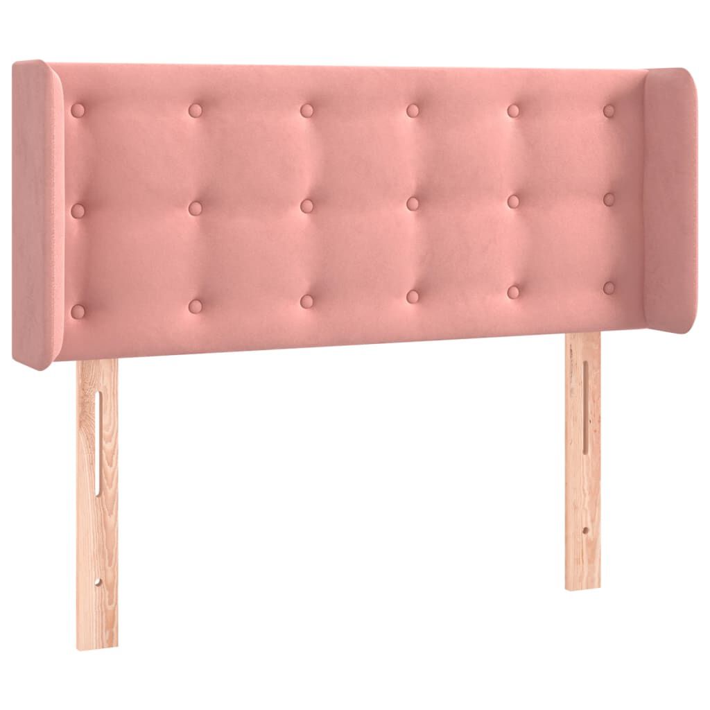 vidaXL Κεφαλάρι με Πτερύγια Ροζ 103x16x78/88 εκ. Βελούδινο