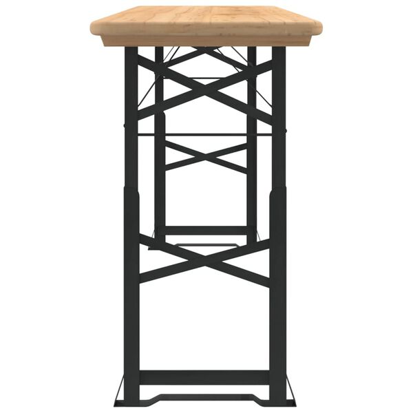 vidaXL Τραπέζι Μπύρας Πτυσσόμενο 170x50x75/105 εκ. Μασίφ Ξύλο Ελάτης