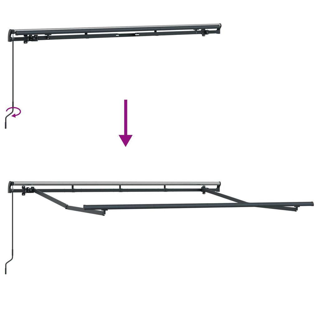 vidaXL Σκηνίτσα Αναδιπλούμενη Κρεμ 250 x 200 cm Πολυεστέρας, Αλουμίνιο