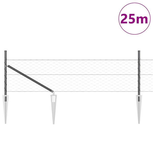 vidaXL &Sigma;&tau;ύ&lambda;&omicron;&sigmaf; &Pi;&epsilon;&rho;&iota;&phi;&rho;ά&xi;&epsilon;&omega;&nu; &Gamma;&kappa;&rho;&iota; 25 x 0,5 &mu; (50 mm &pi;&lambda;έ&gamma;&mu;&alpha;) &Alpha;&tau;&sigma;ά&lambda;&iota;