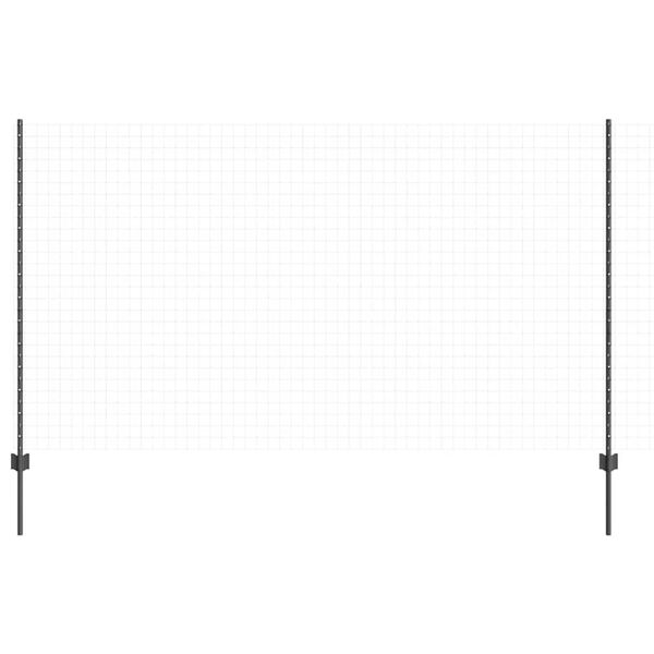 vidaXL Πό posts φράχτη 44 pcs Γκρι 180 cm Ατσάλι