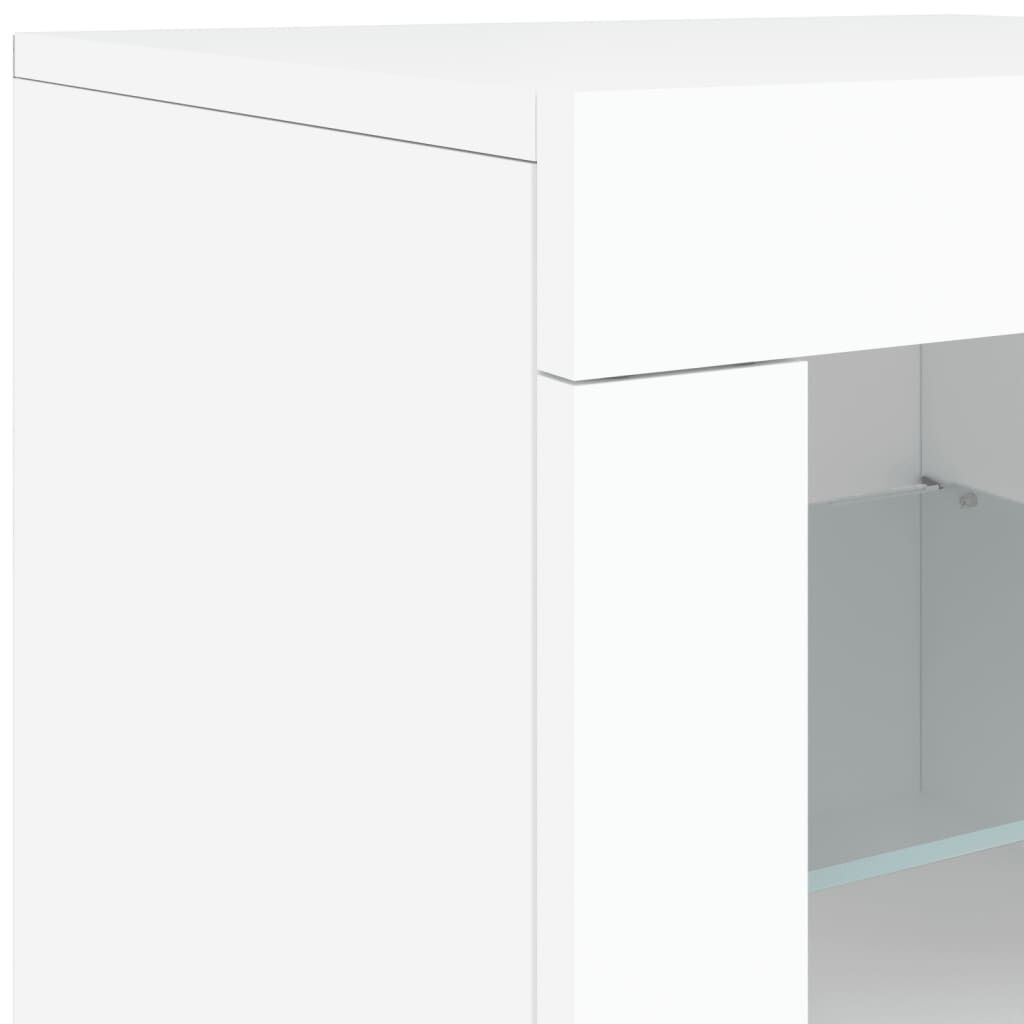 vidaXL Ντουλάπια Βοηθητικά με Φώτα LED 2 τεμ. Λευκά από Επεξεργ. Ξύλο