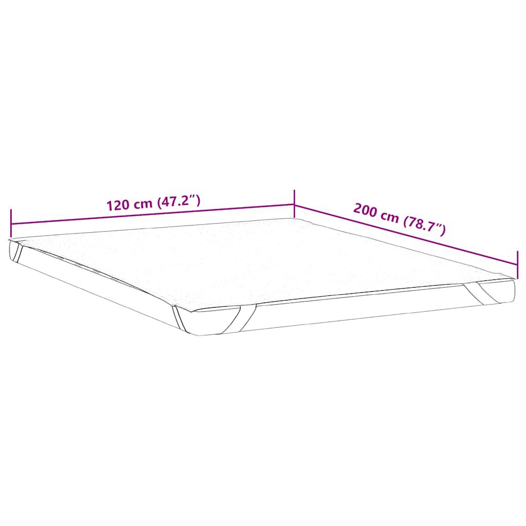 vidaXL Προστατευτικό στρώματος Λευκό 120x200 εκ. Αδιάβροχο