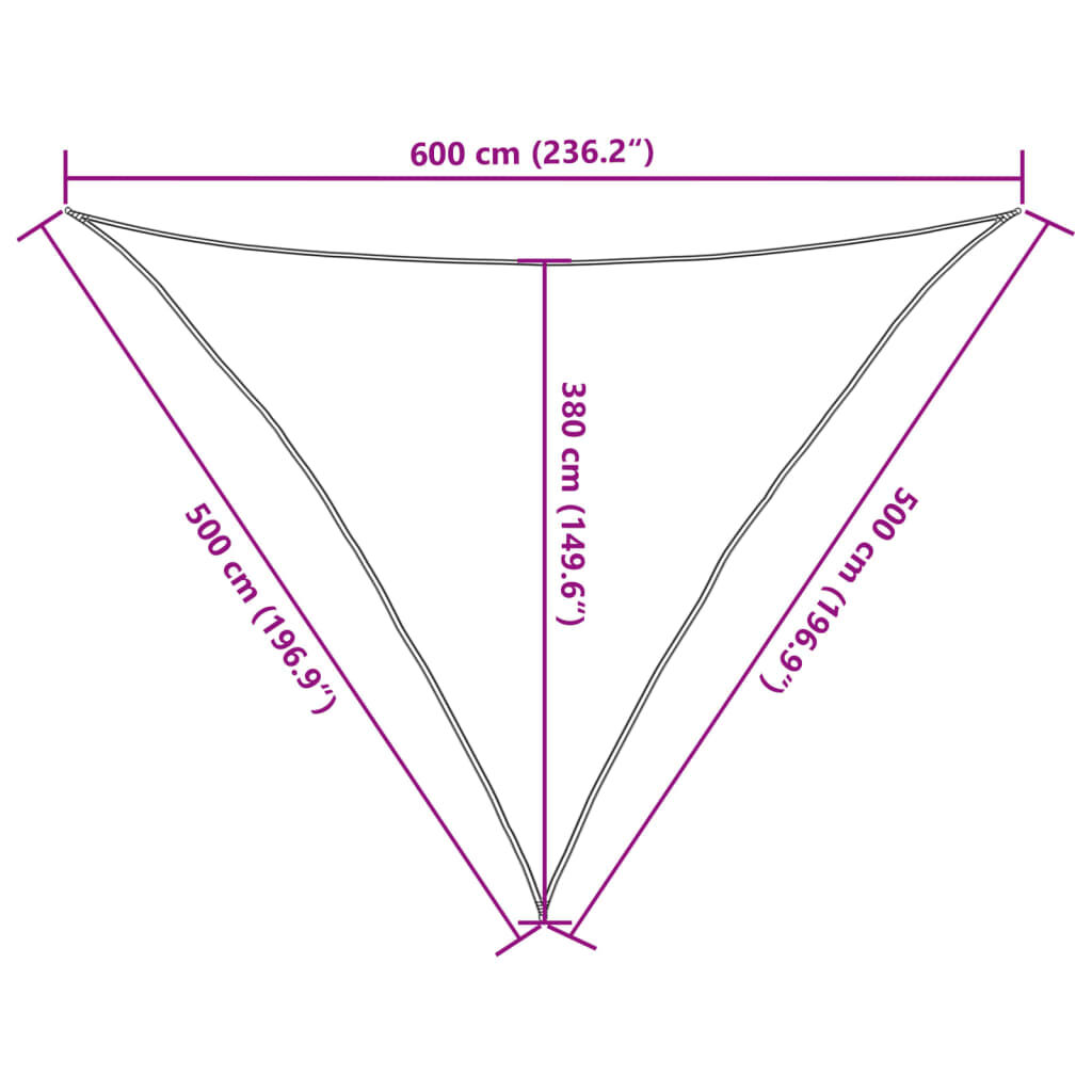 vidaXL Πανί Σκίασης Σκούρο Πράσινο 5 x 5 x 6 μ. από HDPE 160 γρ./μ²