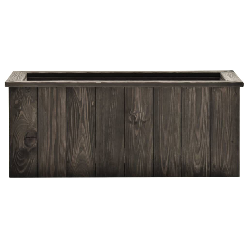 vidaXL Ζαρντινιέρα Υπερυψωμένη Σκ. Γκρι 74x32x30 εκ. Μασίφ Ξύλο Πεύκου
