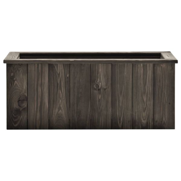 vidaXL Ζαρντινιέρα Υπερυψωμένη Σκ. Γκρι 74x32x30 εκ. Μασίφ Ξύλο Πεύκου