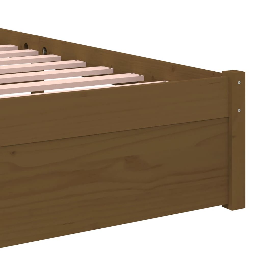 vidaXL Πλαίσιο Κρεβατιού Μελί 75x190 εκ. Ξύλο Πεύκου Small Single