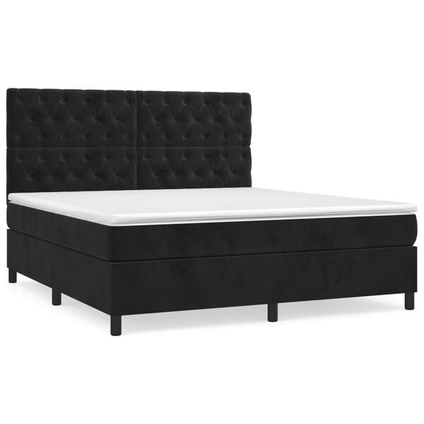 vidaXL &Kappa;&rho;&epsilon;&beta;ά&tau;&iota; Boxspring &mu;&epsilon; &Sigma;&tau;&rho;ώ&mu;&alpha; &Mu;&alpha;ύ&rho;&omicron; 160x200 &epsilon;&kappa;. &Beta;&epsilon;&lambda;&omicron;ύ&delta;&iota;&nu;&omicron;