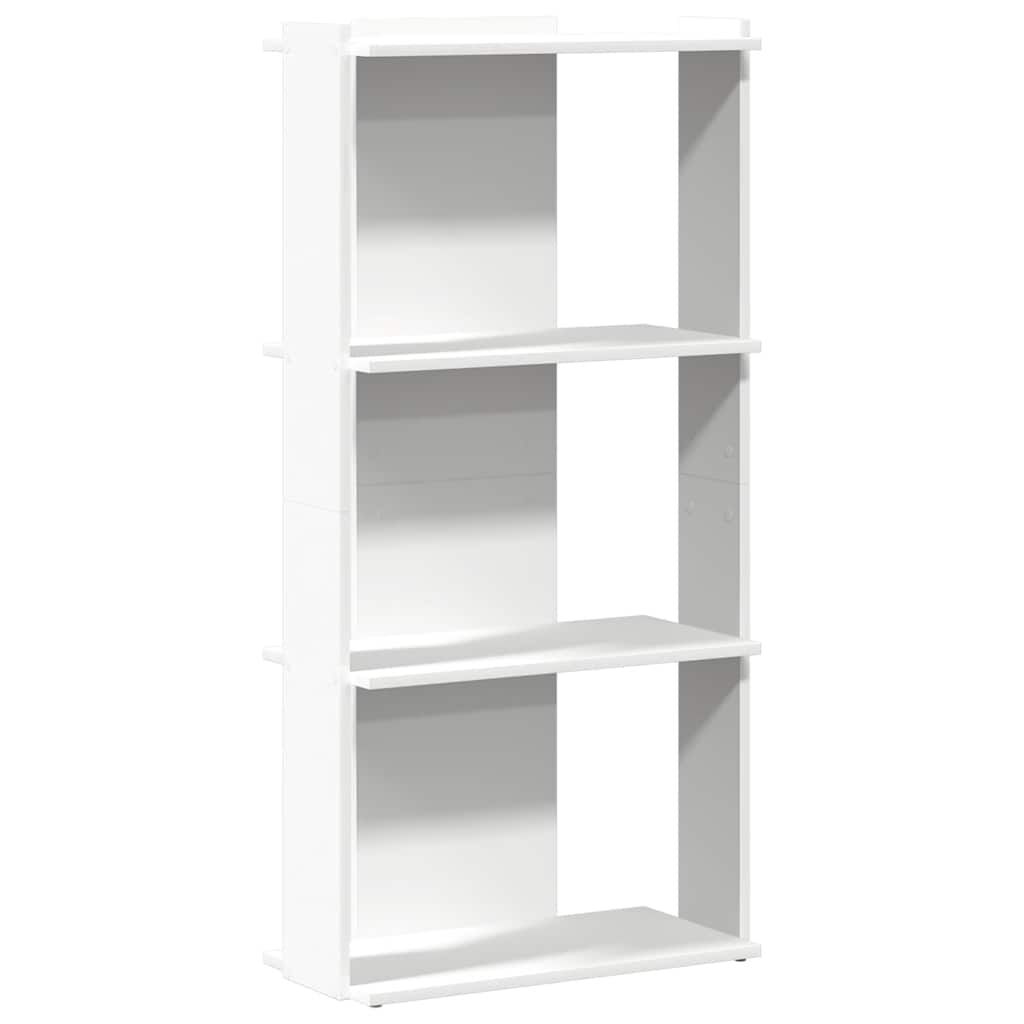 vidaXL Βιβλιοθήκη 3 επιπέδων Λευκό 60x30x120 cm Ξύλινη κατασκευή