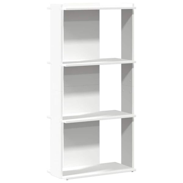 vidaXL Βιβλιοθήκη 3 επιπέδων Λευκό 60x30x120 cm Ξύλινη κατασκευή