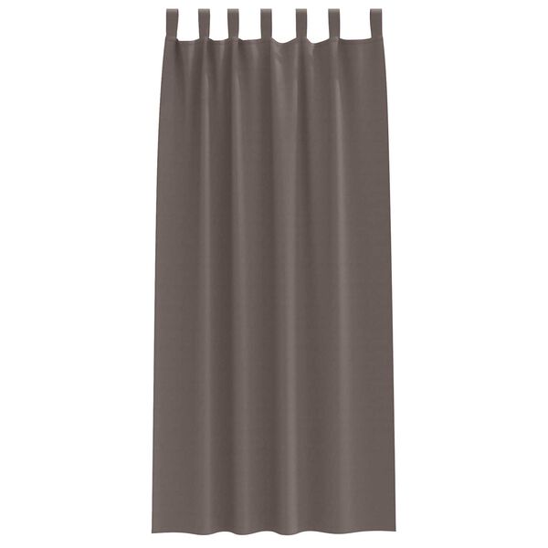 vidaXL Κουρτίνες 2 pcs Σκούρο καφέ Σκούρο καφέ 245 x 140 εκ.