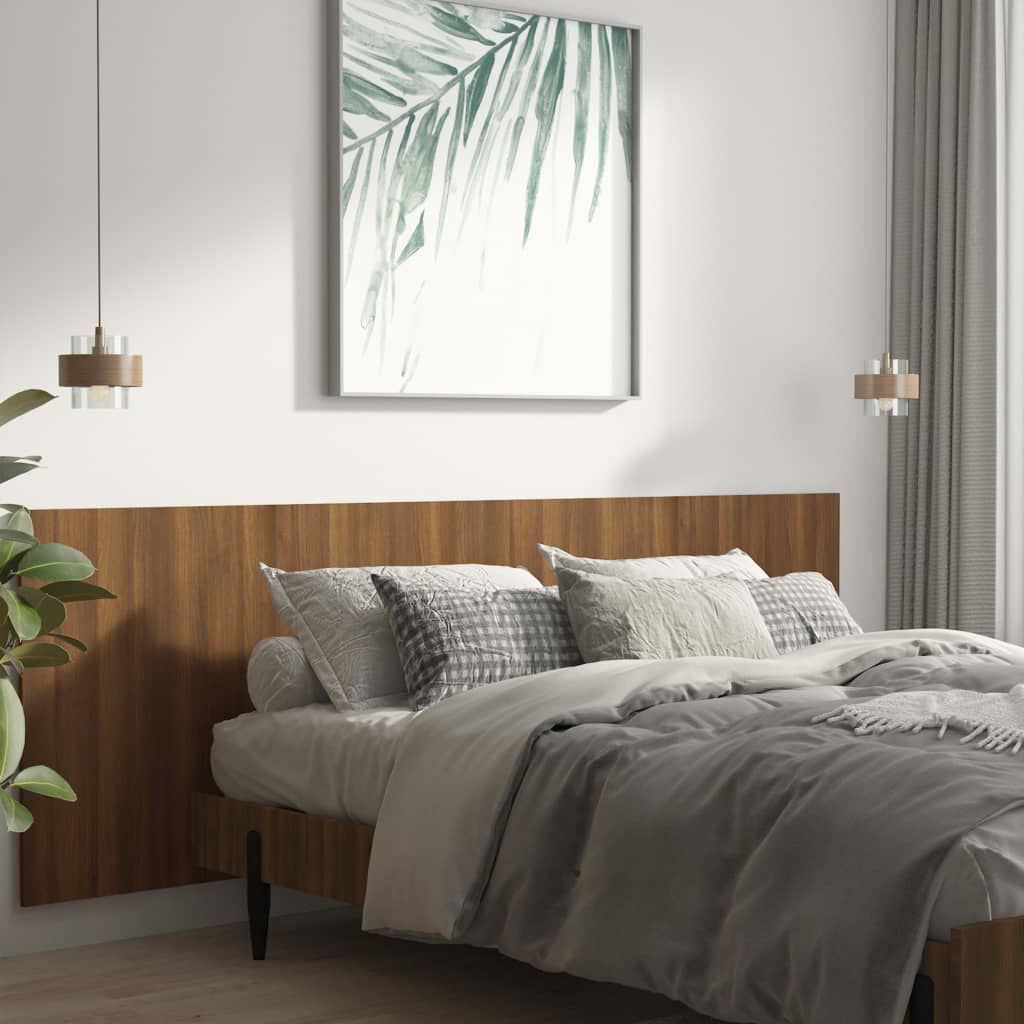 vidaXL Κεφαλάρι Κρεβατιού Καφέ Δρυς 240x1,5x80 εκ. Επεξεργασμένο Ξύλο