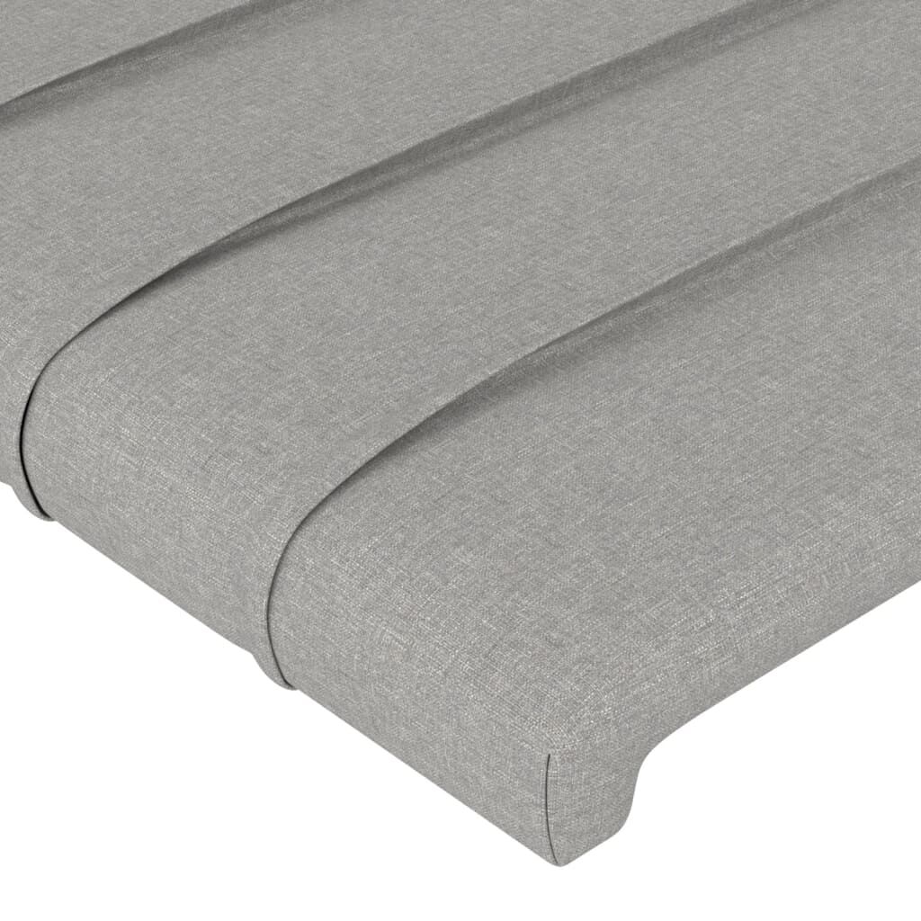 vidaXL Κεφαλάρι Κρεβατιού Ανοιχτό Γκρι 80 x 5 x 78/88 εκ. Υφασμάτινο