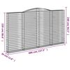 vidaXL Συρματοκιβώτια Τοξωτά 3 τεμ. 400x30x220/240 εκ. Γαλβαν. Ατσάλι