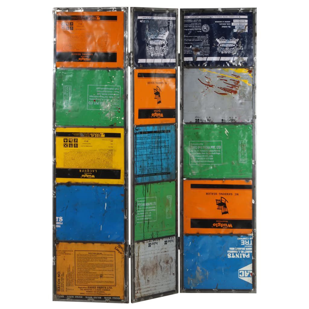 vidaXL Διαχωριστικό Δωματίου Πολύχρωμο 45x17x167 εκ. από Σίδερο