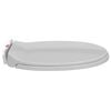 vidaXL Κάλυμμα Λεκάνης με Soft Close &amp; Quick Release Οβάλ Ανοιχτό Γκρι