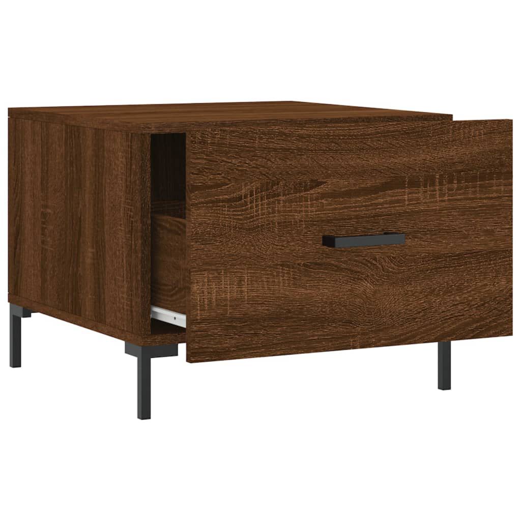vidaXL Τραπεζάκι Σαλονιού Καφέ Δρυς 50x50x40 εκ. Επεξεργασμένο Ξύλο