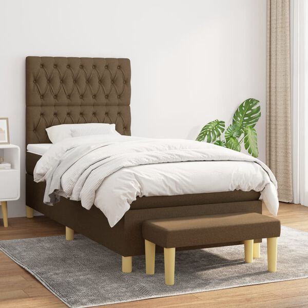 vidaXL &Kappa;&rho;&epsilon;&beta;ά&tau;&iota; Boxspring &mu;&epsilon; &Sigma;&tau;&rho;ώ&mu;&alpha; &Sigma;&kappa;&omicron;ύ&rho;&omicron; &Kappa;&alpha;&phi;έ 90x200 &epsilon;&kappa;. &Upsilon;&phi;&alpha;&sigma;&mu;ά&tau;&iota;&nu;&omicron;
