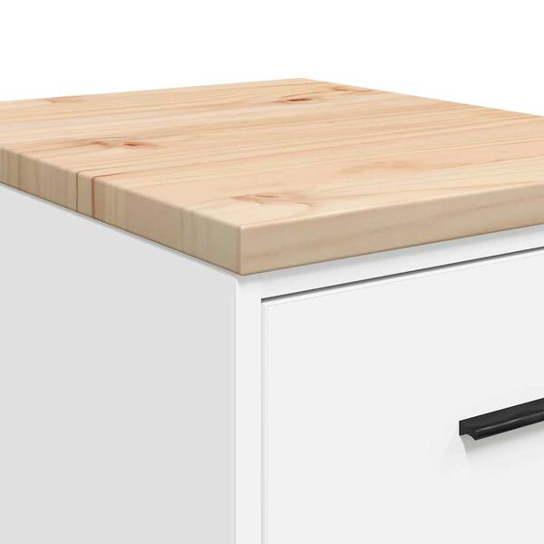 vidaXL ντουλάπι αποθήκευσης γκαράζ Λευκό 40x51x85 εκ μασίφ ξύλο πεύκο