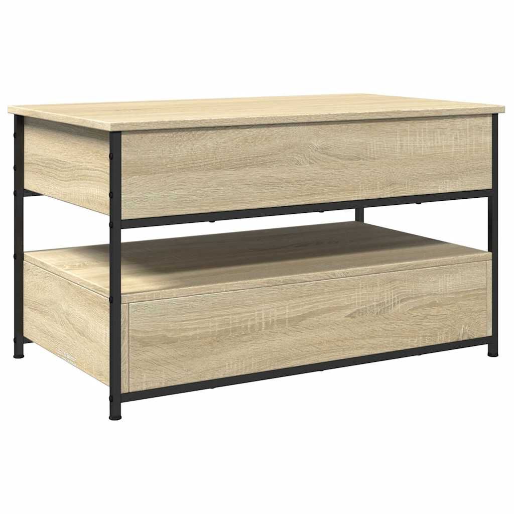 vidaXL Τραπεζάκι Σαλονιού Sonoma Δρυς 85x50x50 εκ. Επ. Ξύλο & Μέταλλο