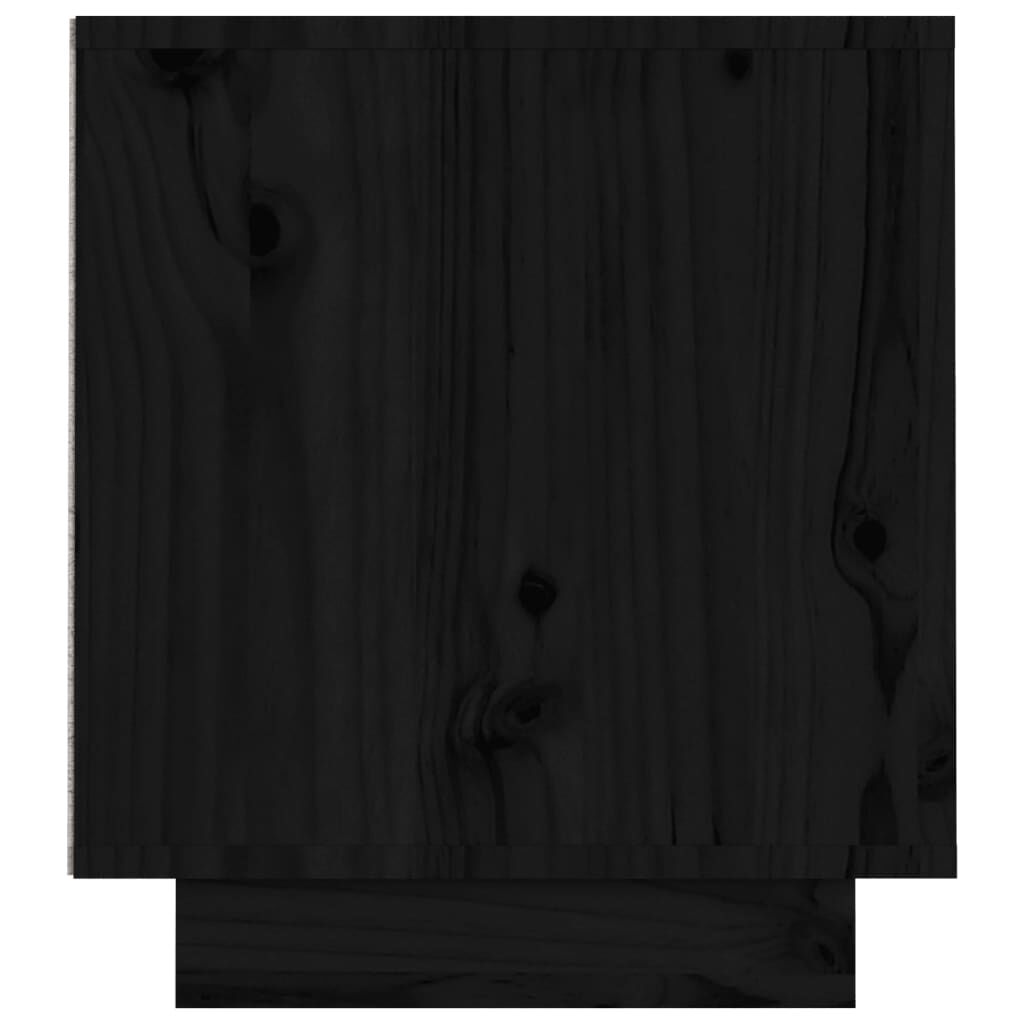 vidaXL Έπιπλο Τηλεόρασης Μαύρο 140 x 35 x 40 εκ. από Μασίφ Ξύλο Πεύκου