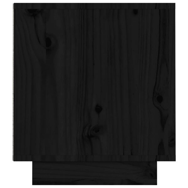 vidaXL Έπιπλο Τηλεόρασης Μαύρο 140 x 35 x 40 εκ. από Μασίφ Ξύλο Πεύκου