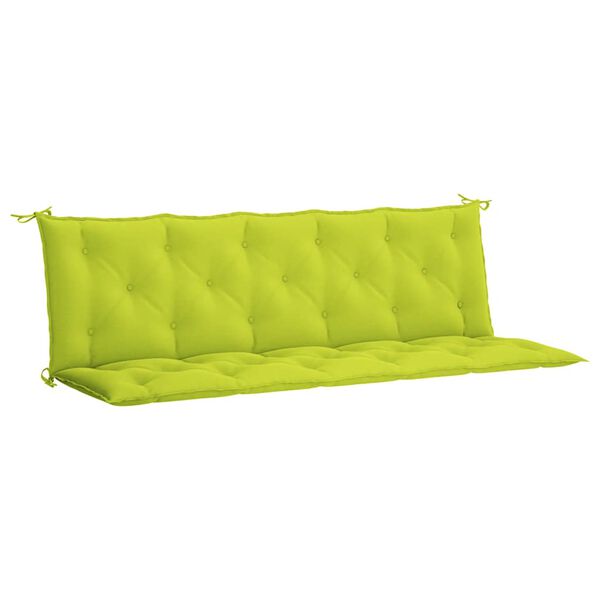 vidaXL Μαξιλάρι Πάγκου Κήπου Αν. Πράσινο 180x(50+50)x7εκ Ύφασμα Oxford