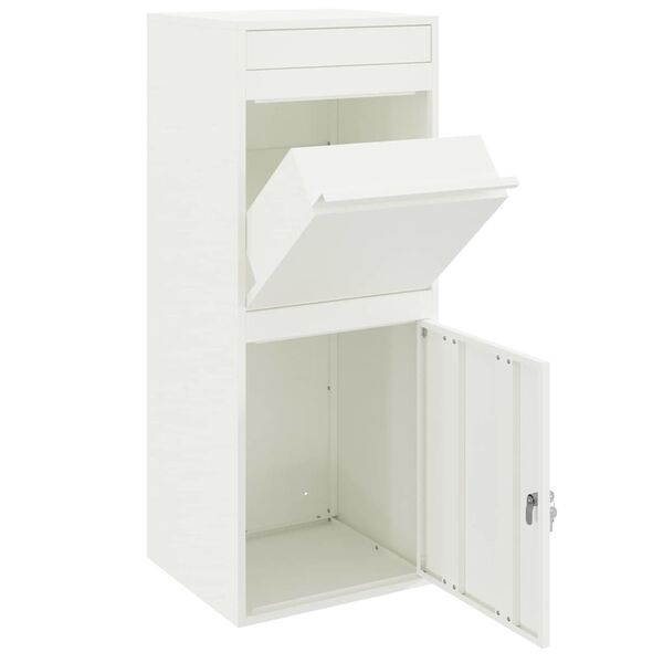 vidaXL Θυρίδα Πακέτων Λευκό 41 x 38 x 103 εκ Ατσάλι