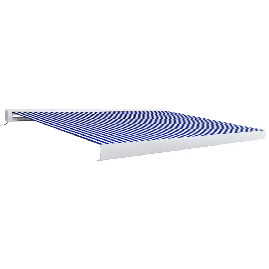 vidaXL Τέντα Κασετίνα με Μοτέρ Μπλε / Λευκή 350x250 εκ.