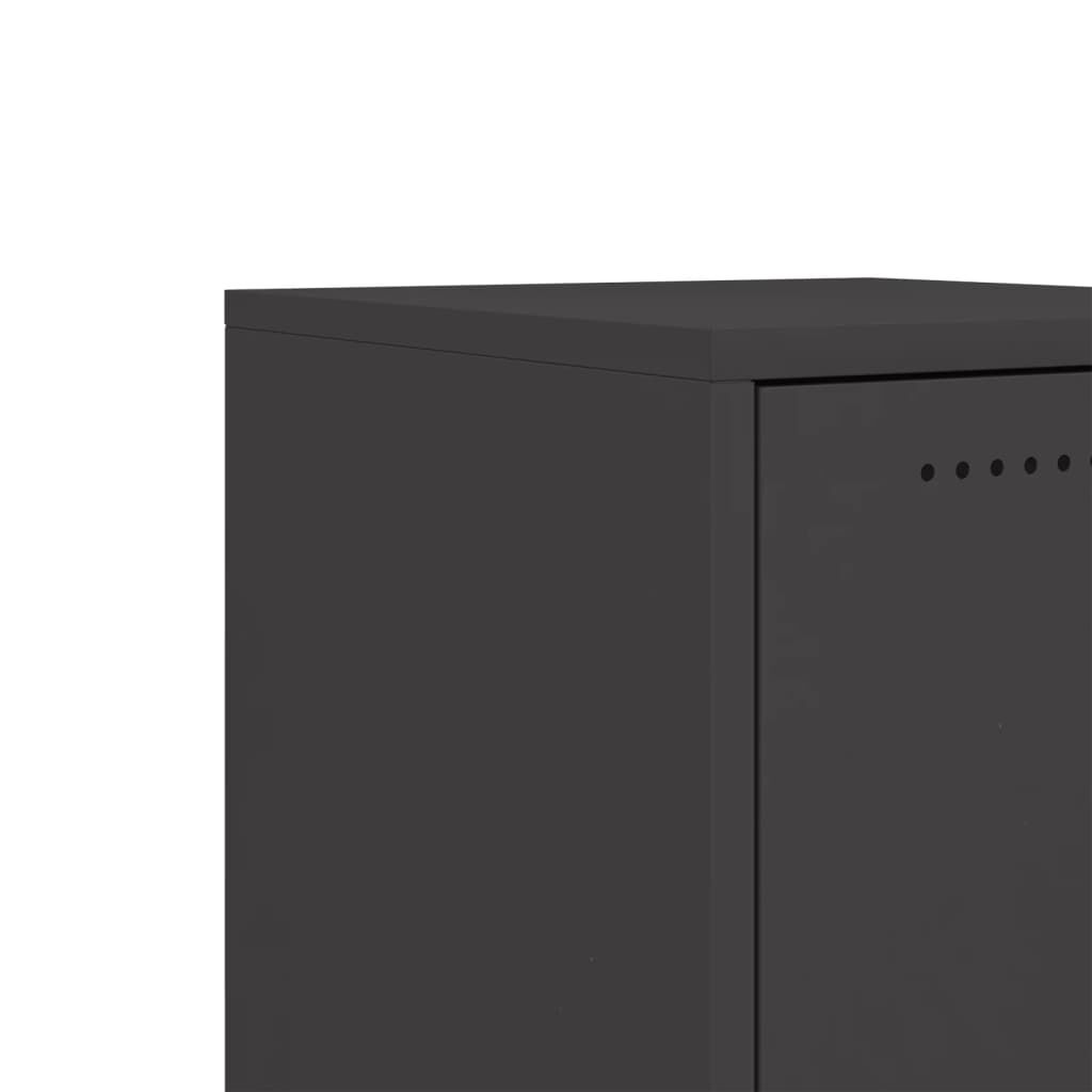 vidaXL Ντουλάπι Μαύρο 36x39x72 εκ. από Ατσάλι