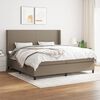 vidaXL &Kappa;&rho;&epsilon;&beta;ά&tau;&iota; Boxspring &mu;&epsilon; &Sigma;&tau;&rho;ώ&mu;&alpha; Taupe 200x200 &epsilon;&kappa;. &Upsilon;&phi;&alpha;&sigma;&mu;ά&tau;&iota;&nu;&omicron;