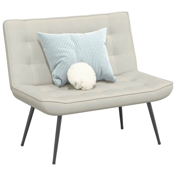 vidaXL Πάγκος Κρεμ 110x74x84 εκ. Βελούδινος