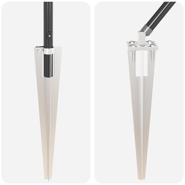 vidaXL Στύλος Περιφράξεων 26 pcs Ασημί 3.2 x 3.2 x 100 εκ Ατσάλι