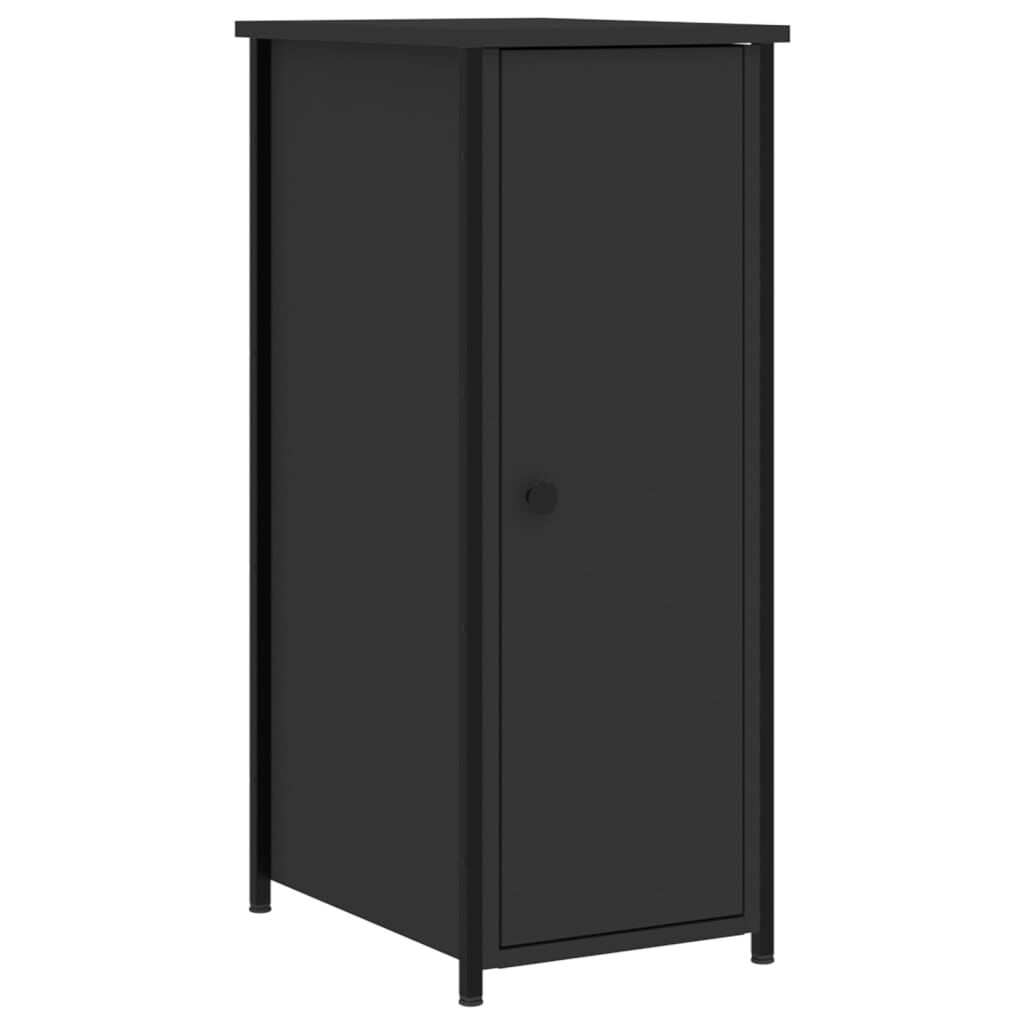 vidaXL Κομοδίνα 2 τεμ. Μαύρα 32x42x80 εκ. από Επεξεργασμένο Ξύλο