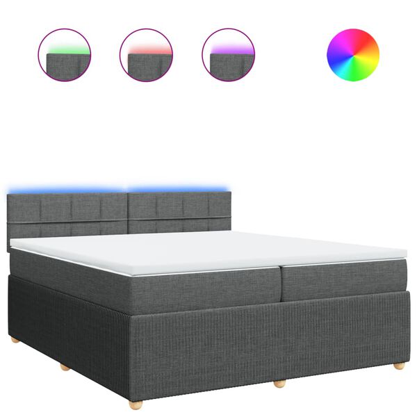 vidaXL &Kappa;&rho;&epsilon;&beta;ά&tau;&iota; Boxspring &mu;&epsilon; &Sigma;&tau;&rho;ώ&mu;&alpha; &Sigma;&kappa;&omicron;ύ&rho;&omicron; &Gamma;&kappa;&rho;&iota; 200x200 &epsilon;&kappa;. &Upsilon;&phi;&alpha;&sigma;&mu;ά&tau;&iota;&nu;&omicron;