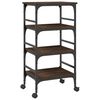 vidaXL Τρόλεϊ Κουζίνας Καφέ Δρυς 45x35x89,5 εκ. Επεξεργασμένο Ξύλο