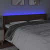 vidaXL Κεφαλάρι Κρεβατιού LED Σκούρο Καφέ 203x16x78/88 εκ. Υφασμάτινο
