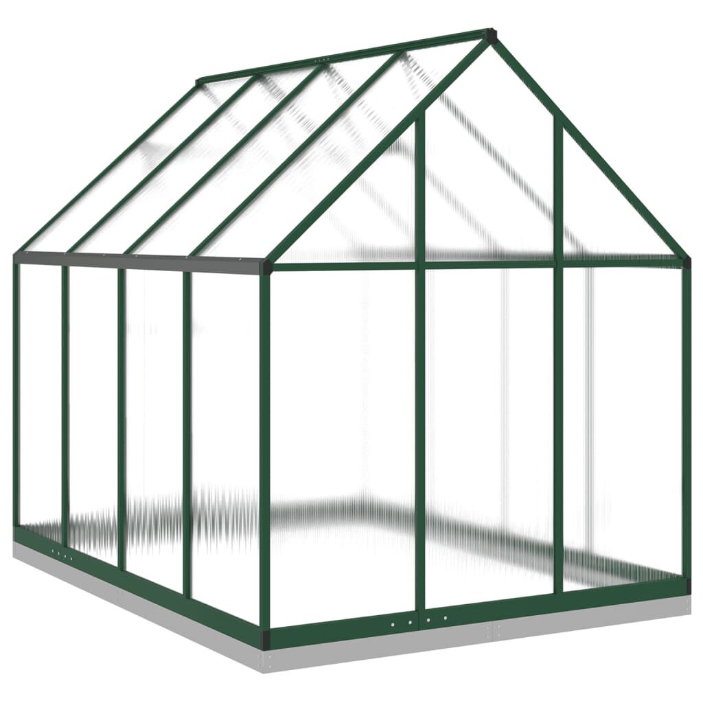 vidaXL Θερμοκήπιο με Πλαίσιο Βάσης Πράσινο 224x169x202 εκ. Αλουμινίου