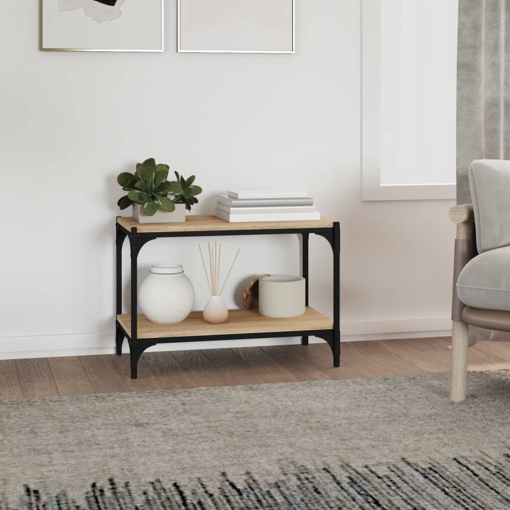 vidaXL Έπιπλο Τηλεόρασης Sonoma Δρυς 60x33x41 εκ. Επεξ. Ξύλο & Ατσάλι