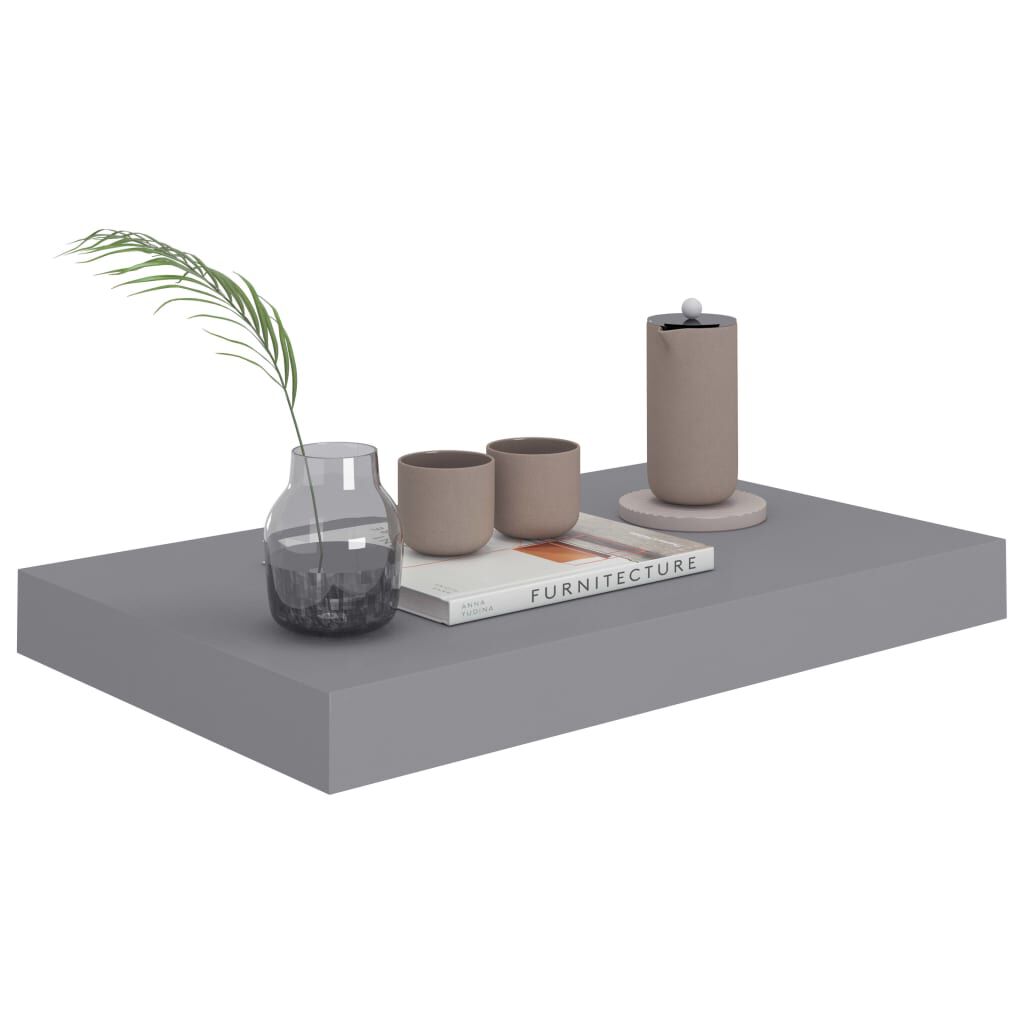 vidaXL Ράφι Τοίχου Γκρι 40x23x3,8 εκ. MDF