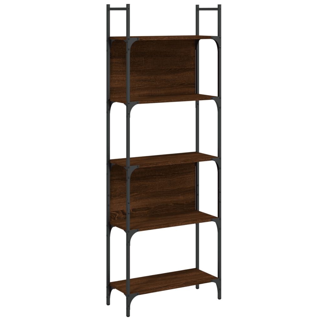 vidaXL Βιβλιοθήκη Καφέ Δρυς 155,5x24x166,5 εκ. Επεξεργασμένο Ξύλο