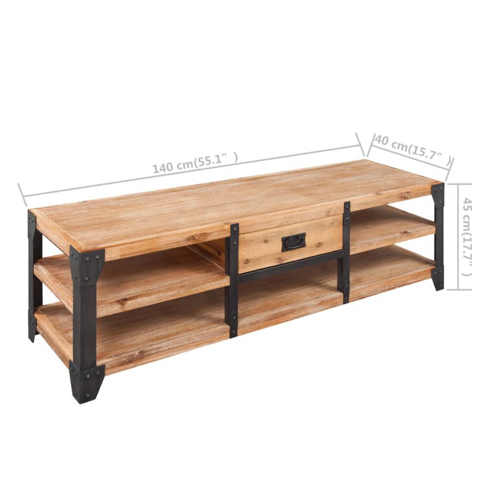 vidaXL Έπιπλο Τηλεόρασης 140 x 40 x 45 εκ. από Μασίφ Ξύλο Ακακίας